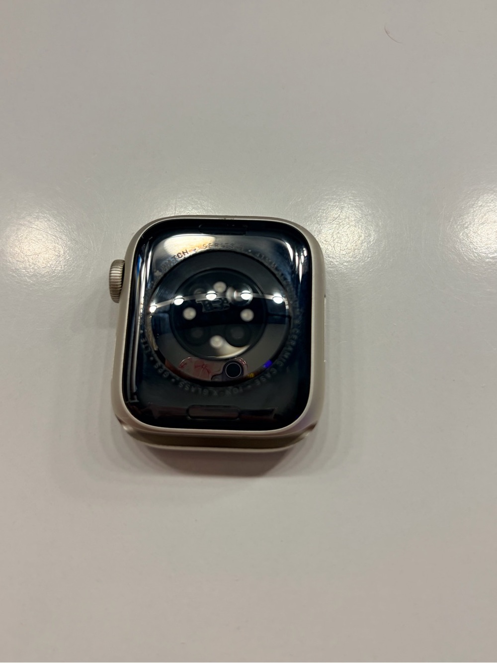 Apple Watch Series 8 41 mm Stainless Steel Case in Silver with Black Sensor Back